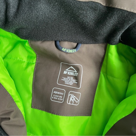 MCKINLEY Kids coat olive green with hood AquaMax Jacket - Picture 4 of 7